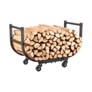 24-Inch Heavy Duty Rolling Firewood Rack
